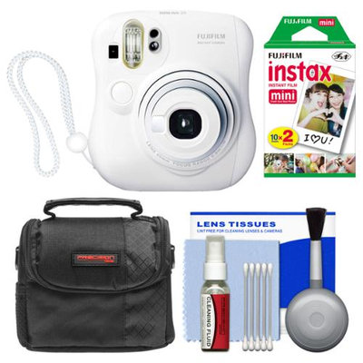 Fujifilm Instax Mini 25 Instant Film Camera (White) with 20 Twin Prints + Case + Kit