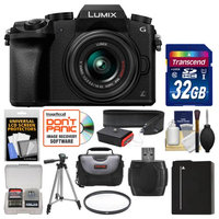 Panasonic Lumix DMC-G7 4K Wi-Fi Digital Camera & 14-42mm Lens (Black) with 32GB Card + Case + Battery + Tripod + Filter + Strap + Kit with PANASONIC USA Warranty