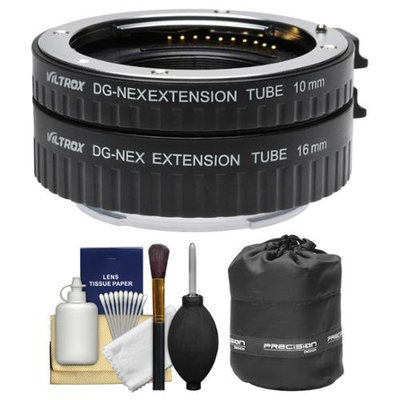dlc Automatic Macro Extension Tube Set for Sony Alpha E-Mount Cameras with Pouch + Kit with DOT LINE USA Warranty
