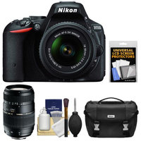 Nikon D5500 Wi-Fi Digital SLR Camera & 18-55mm VR DX Lens (Black) - Factory Refurbished with 70-300mm Zoom Lens + Case + Kit