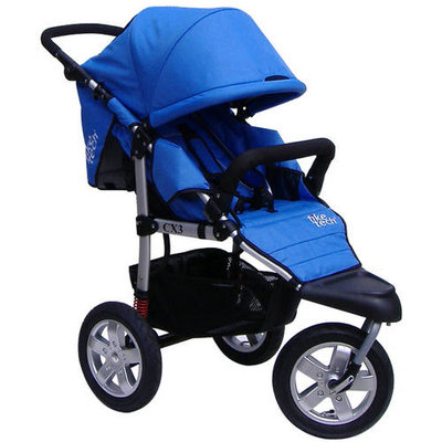 Tike Tech City X3 Swivel Single Stroller - Pacific Blue
