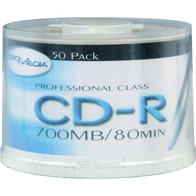 Pro Media Bk Media Cd-R 80-Minute 52X 50-Pack