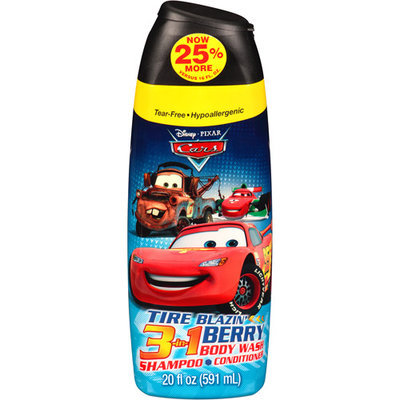 Disney Pixar Cars Tire Blazin' Berry 3 in 1 Body Wash, Shampoo & Conditioner, 20 fl oz
