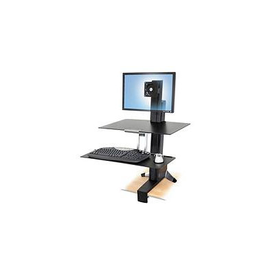 Ergotron - Ergotron WorkFit-S Single LD with Worksurface+