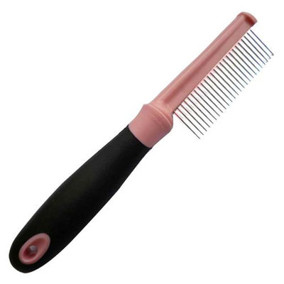 Iconic Pet 15821 Single Sided Pin Comb For Dog And Cat - Pins Of Same Length - Pink