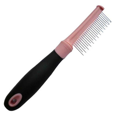 Iconic Pet 15823 Single Sided Pin Comb For Dog And Cat -Skip Tooth - Pink