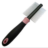 Iconic Pet 15827 Double Sided Pin Comb For Dog And Cat Stainless Steel Pins - Pink