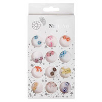 Bundle Monster BMC 42pc Multicolor Mini Buds Large Rose Flower 3D Nail Polish Art Fimo Studs