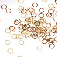 Bundle Monster BMC 120pc Flexible Gold Metal Circle Shape Cut Out Nail Art Decorative Confetti