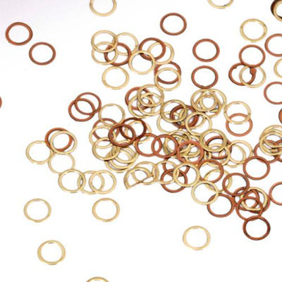 Bundle Monster BMC 120pc Flexible Gold Metal Circle Shape Cut Out Nail Art Decorative Confetti