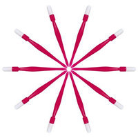 Bundle Monster BMC 10pc Hard Rubber Tipped Plastic Handle Nail Art Tool Cuticle Pusher Cleaner