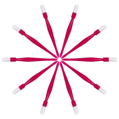 Bundle Monster BMC 10pc Hard Rubber Tipped Plastic Handle Nail Art Tool Cuticle Pusher Cleaner