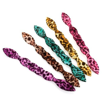 Bundle Monster BMC Womens 5 pc Soft Foam Rabbit Ear Hair Bun Tie Accessories - Set 4: Wildstyle