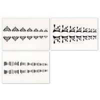 Bundle Monster BMC Cute Drop 3pc Mixed Design Water Transfer Cuticle Tattoo Nail Art Stickers