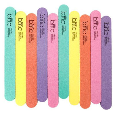 Bundle Monster BMC Cute Colorful 10pc 100/180 Grit Sponge Nail File Manicure Care Accessory Set