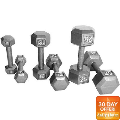 Cap Barbell SDG090 CAP 90 lb Solid Hex Dumbbells Grey
