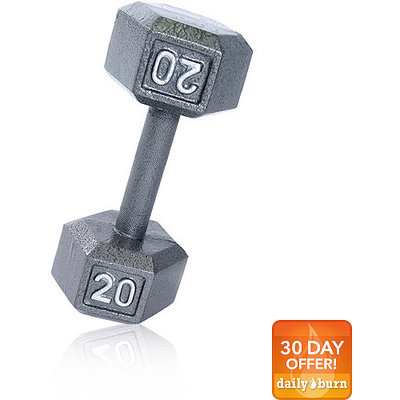 CAP Barbell 20 lb Grey Cast Iron Hex Dumbbell