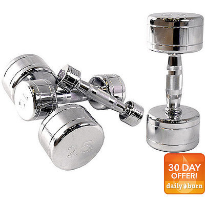 Tone Fitness Cap Barbell Chromed Dumbbell with Contoured Handle