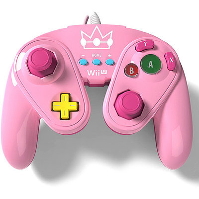 Wired Fight Pad Controller for Nintendo Wii U - Princess Peach