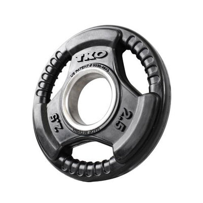 Tko Sports TKO Olympic 5 lbs. Rubber Tri-Grip Plate Black