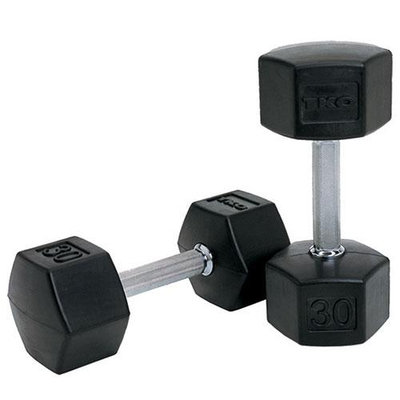 TKO 35 lb. SDS Rubber Hex Dumbbell