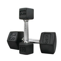 TKO 80 lb. SDS Rubber Hex Dumbbell