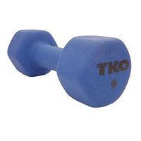 TKO 177NDBL9 9# Neoprene Coated Dumbbell with TriGrip Handle Blue