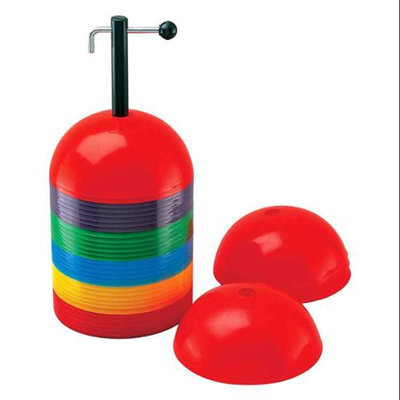 Champion Sports Colored Rigid Dome Cones - Set of 36