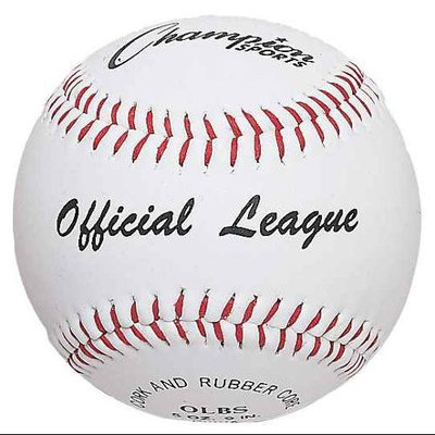 Champion Sports Official League Synthetic OLBS Baseballs, Dozen (dozen)