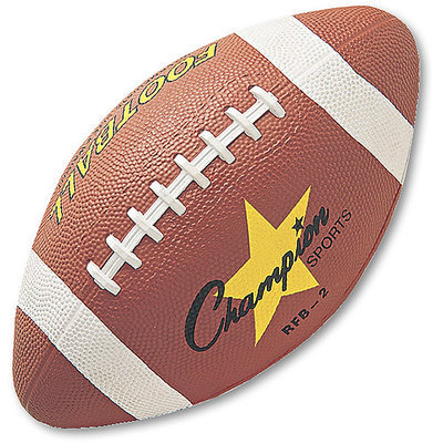 Champion Sports Rubber Sports Ball, For Football, Intermediate Size, Brown