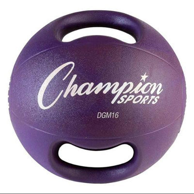 Champion Sports Double Grip Medicine Ball (Purple, 15.63 Lbs)