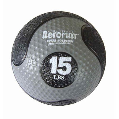 Aeromats Deluxe 10 in. Medicine Ball in Black and Gray