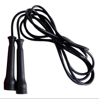 Aeromats Adjustable Heavy Duty Speed Jump Rope in Black