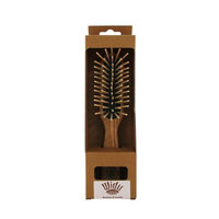 Widu: Ash Wood Bristle Hair Brush (XL Bamboo Bristles), Rectangular