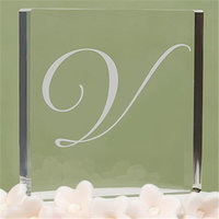 Hortense B. Hewitt Hortense b Hewitt 20488VP Letter V - Custom Script Monogram Cake Top