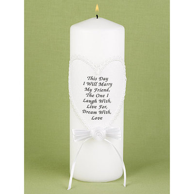 Hortense B. Hewitt 94704 This Day I Marry Lace Unity Candle