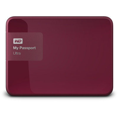 Wd - My Passport Ultra 500GB External USB 3.0/2.0 Portable Hard Drive - Wild Berry