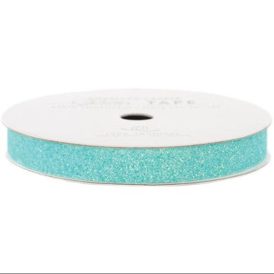 American Crafts AC-GT-96021 Glitter Paper Tape 3 Yards-Spool-Aqua .375 in.