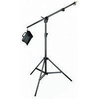Manfrotto US - Black Combi-Boom Stand, 3-Section Stand with sand bag