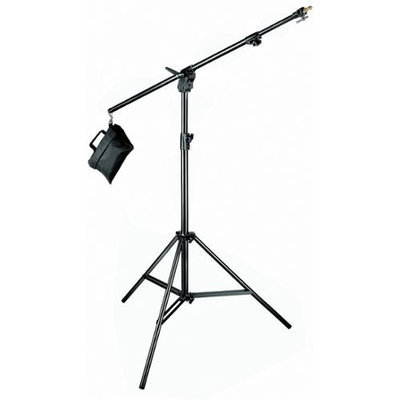 Manfrotto US - Black Combi-Boom Stand, 3-Section Stand with sand bag