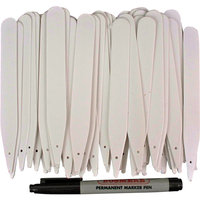 BOSMERE H166 6 in. Plant Labels - 100 White plus Permanent Marking Pen