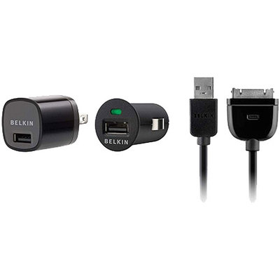 Belkin F8Z493tt03-P Auto/AC Adapter for iPod & iPhone