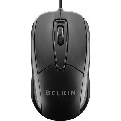Belkin Mouse Optical Cable USB 800dpi Scroll Wheel 3BTN F5M010QBLK