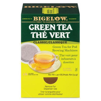 BTC007906 - Bigelow Green Tea Pods; 1.90 oz; 18/Box