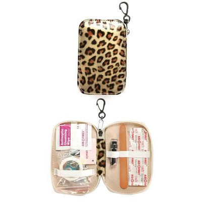 Taylor Gifts Gold Leopard Personal First Aid Emergency Kit