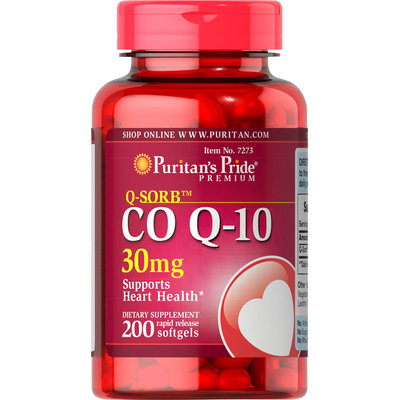 Puritan's Pride 2 Units of Co Q-10 30 mg-200-Softgels