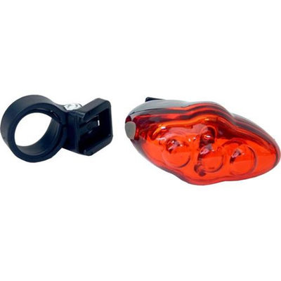 DUO Bicycle Parts BL117T Bicycle Light No. 117T 5 Led Red 3 Modes 2AAA