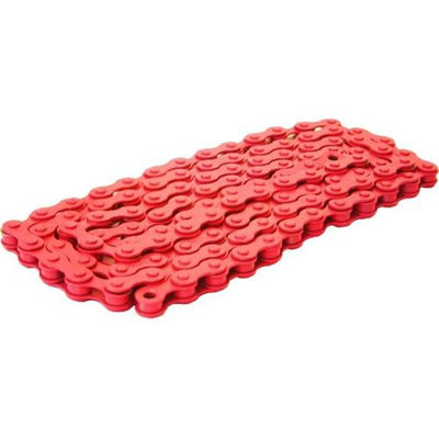 DUO Bicycle Parts BC1218CR Bicycle Chain Red 0.5 x 0.12 in.