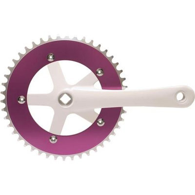 Big Roc Tools 57CC8106APW Chainwheel And Crank Set - Purple And White