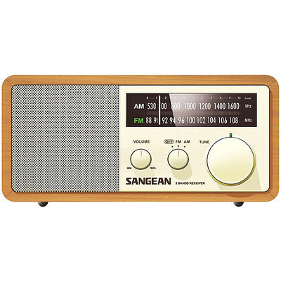 Sangean WR11 Wood Cabinet AM/FM Table Top Radio
